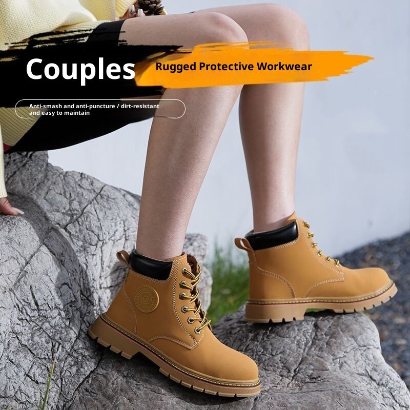 Rugged Protective Work Boots for Men and Women, Couple Style - Image 4