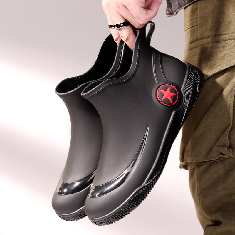 Stylish Short Rain Boots for Men and Women, Non-Slip, Waterproof - Image 4