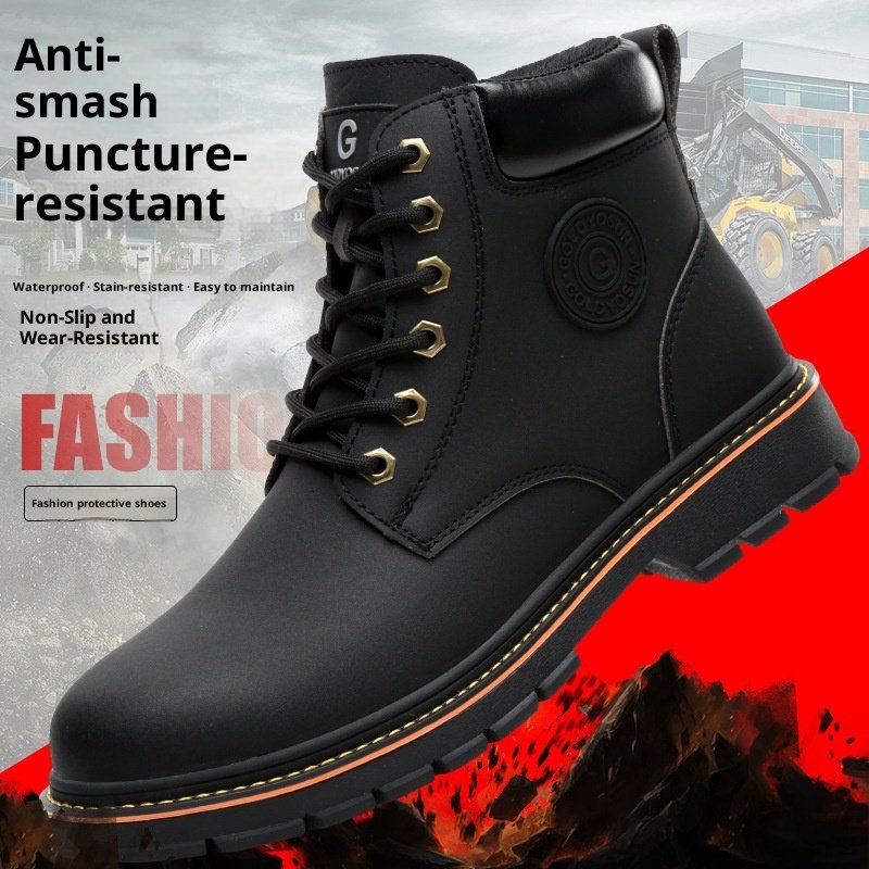 Rugged Protective Work Boots for Men and Women, Couple Style - Image 2